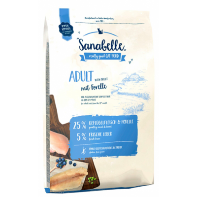 Bosch Sanabelle Adult Trout - сухой корм для взрослых кошек всех пород, с форелью