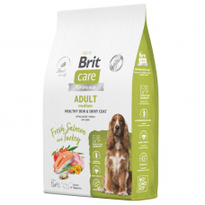Brit Care Adult M Healthy Skin&Shiny Coat - сухой корм для взрослых собак средних пород, для здоровой кожи и шерсти, с лососем и индейкой