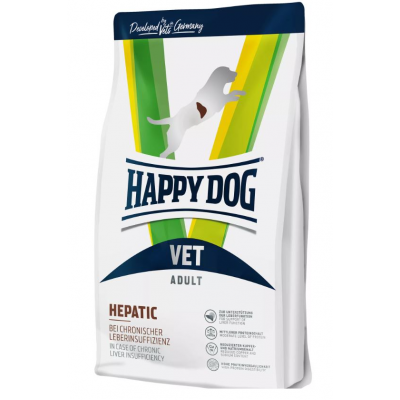 Happy Dog Vet Diet Hepatic - лечебный корм для собак при заболеваниях печени, с курицей
