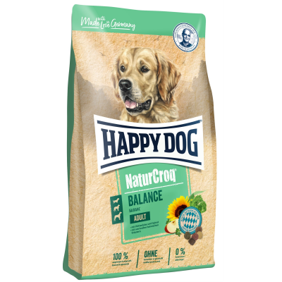 Happy Dog NaturCroq Balance - сухой корм для собак всех пород, с домашней птицей, творогом и травами