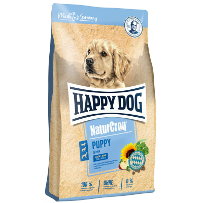 Happy Dog NaturCroq Puppy - сбалансированный корм для щенков всех пород до 6 месяцев, с домашней птицей, злаками и витаминами