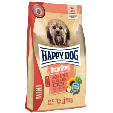 Happy Dog Naturcroq Mini Adult Lachs & Reis - полнорационный корм для взрослых собак мелких пород, с лососем и рисом