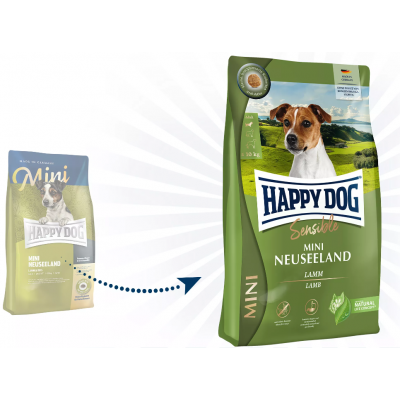 Happy Dog Sensible Mini Neuseeland Lamm - корм для собак мелких пород с чувствительным пищеварением, с ягненком и рисом