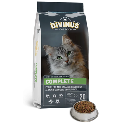 Divinus Cat Complete - полнорационный сухой корм для взрослых кошек, с мясом и злаками