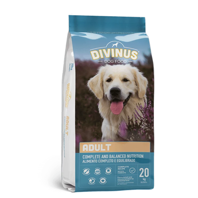 Divinus Dog Adult - полнорационный сухой корм для взрослых собак всех пород, с мясом и злаками