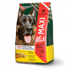 Elite Dog Maxi Mix - полнорационный сухой корм для взрослых собак крупных пород, с мясом и злаками
