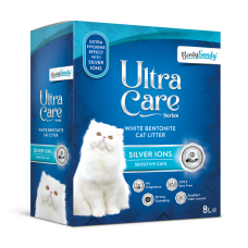 BentySandy Ultra Care Silver Ions - белый комкующийся бентонитовый наполнитель для кошачьего туалета
