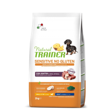 Trainer Natural Sensitive No Gluten Mini Adult - сухой корм для собак мелких пород с чувствительным пищеварением, утка