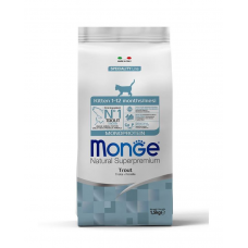 Monge Kitten Monoprotein Trout - сухой монопротеиновый корм для котят и беременных кошек, с форелью