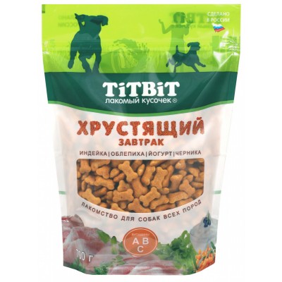 TitBit Лакомство для собак Хрустящий завтрак с Индейкой, 700 г (арт. 8024942)