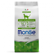 Monge Cat Monoprotein Rabbit - монобелковый корм для взрослых кошек, с кроликом и рисом