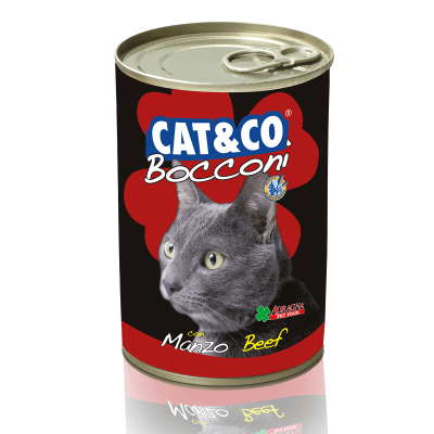 Adragna Cat&Co Bocconi Beef - консервированный корм для кошек, кусочки говядины в соусе