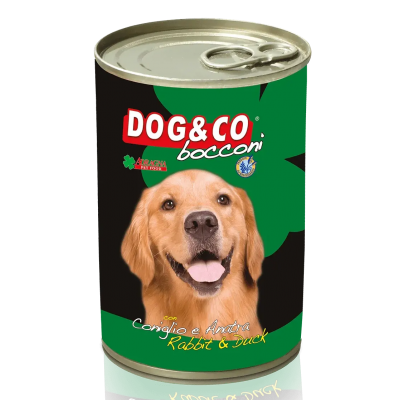 Adragna Dog&Co Bocconi Rabbit & Duck - консервированный корм для собак, кусочки кролика и утки в соусе