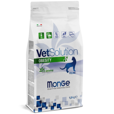 Monge VetSolution Cat Obestity - беззерновой лечебный сухой корм для кошек при избыточном весе, с курицей