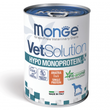 Monge VetSolution Dog Hypo Monoprotein Duck - гипоаллергенный влажный корм для собак при пищевой непереносимости, с уткой, 400 г