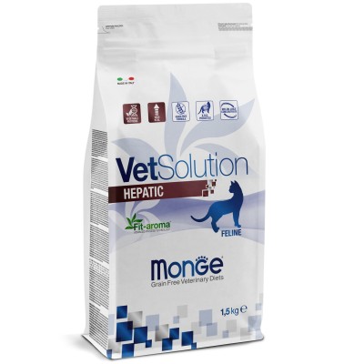 Monge VetSolution Cat Hepatic - беззерновой лечебный сухой корм для кошек при заболеваниях печени