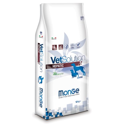 Monge VetSolution Dog Hepatic - беззерновой лечебный сухой корм для собак при заболеваниях печени, хроническом гепатите