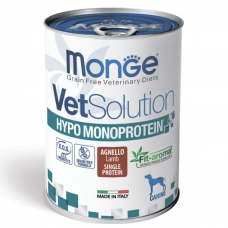 Monge VetSolution Dog Hypo Monoprotein Lamb - гипоаллергенный влажный корм для собак при пищевой непереносимости, с ягненком, 400 г