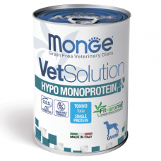 Monge VetSolution Dog Hypo Monoprotein Tuna - гипоаллергенный влажный корм для собак при пищевой непереносимости, с тунцом, 400 г