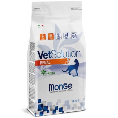 Monge VetSolution Cat Renal - беззерновой лечебный сухой корм для кошек при заболеваниях почек
