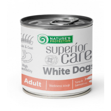 Nature's Protection Superior Care White Dogs Salmon & Tuna - суп для собак с белым окрасом шерсти, с лососем и тунцом (арт. KIKNPSC63360)
