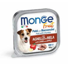 Monge Fruit Lamb & Apple - влажный корм для собак всех пород, с мясом ягнёнка и яблоком, 100 г