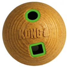 KONG Bamboo Feeder Ball Игрушка для собак интерактивная Мяч для лакомств, бамбук, D12 см (арт. 68850)