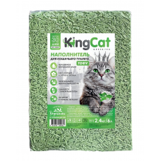KingCat Tofu Green Tea Наполнитель для кошачьего туалета растительный комкующийся, с ароматом зеленого чая