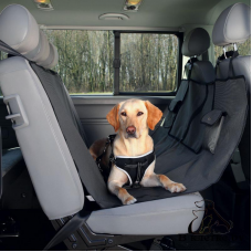 Trixie Автомобильная подстилка на сиденье для собак, 1.40x1.45м, чёрный-коричневый (арт. 13233)