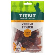 TiTBiT Mini Утиные грудки для собак мини пород, 70 г (арт. 024553)