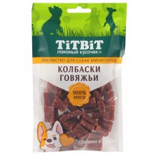 TiTBiT Mini Колбаски говяжьи для собак мини пород, 100 г (арт. 024591)