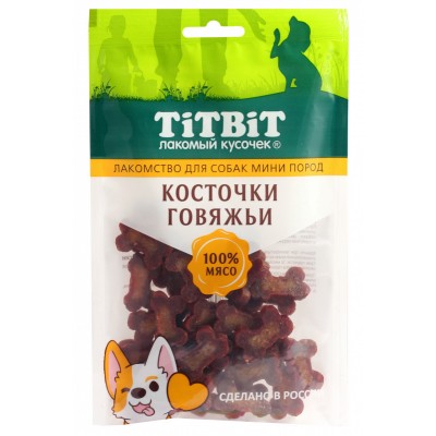 TiTBiT Mini Косточки говяжьи для собак мини пород, 100 г (арт. 024652)