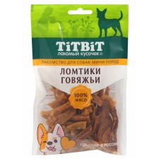 TiTBiT Mini Ломтики говяжьи для собак мини пород, 70 г (арт. 024539)