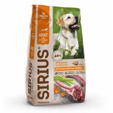 SIRIUS Adult All Breeds Lamb & Rice - сухой корм для взрослых собак всех пород, с ягненком и рисом