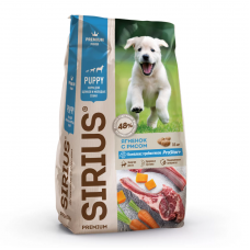 SIRIUS Puppy All Breeds Lamb & Rice - сухой корм для щенков и молодых собак всех пород, с ягненком и рисом