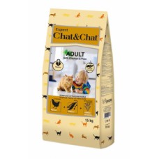 Chat&Chat Expert Adult Cat - сухой корм для взрослых кошек, с курицей и горохом
