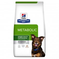 Hill's Prescription Diet Metabolic Weight Loss & Maintenance - сухой диетический корм для собак, способствует снижению и контролю веса, с ягненком и рисом