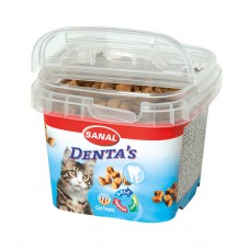 Sanal Denta's - витаминные лакомства для кошек, для здоровья зубов и полости рта, 6 шт*75 г (арт. SC1573)