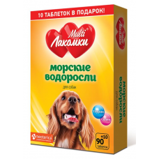 MultiЛакомки - витаминное лакомство для собак Морские водоросли, 100 табл (арт. L107)