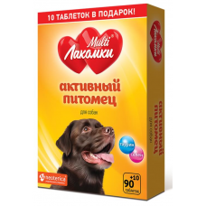 MultiЛакомки - витаминное лакомство для собак Активный Питомец, 100 табл (арт. L109)