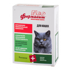 Фармавит NEO - витаминно-минеральный комплекс для взрослых кошек, 60 табл (арт. 71842)