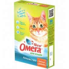Фармакс Омега Neo+ - мультивитаминное лакомство для кошек, с морскими водорослями, 90 табл (арт. 76458)