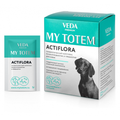 VEDA Dog My Totem Actiflora - синбиотический комплекс для собак, 1г*30шт (арт. 10941)