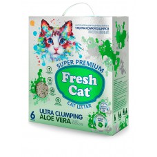 Fresh Cat - комкующийся белый бентонитовый наполнитель для кошачьего туалета "Aloe Vera"