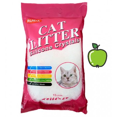 Cat Litter Silica Crystals - впитывающий силикагелевый наполнитель для кошачьего туалета, с ароматом яблока