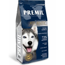 Premil Atlantic Super Premium - сухой корм для взрослых чувствительных собак при аллергии, с тунцом и рисом