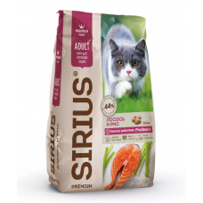 SIRIUS Cat Adult Salmon & Rice - сухой корм для взрослых кошек, с лососем и рисом