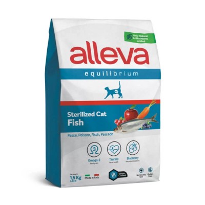 Alleva Equilibrium Adult Sterilised Fish & Rice - сухой корм для взрослых стерилизованных кошек, с рыбой и рисом