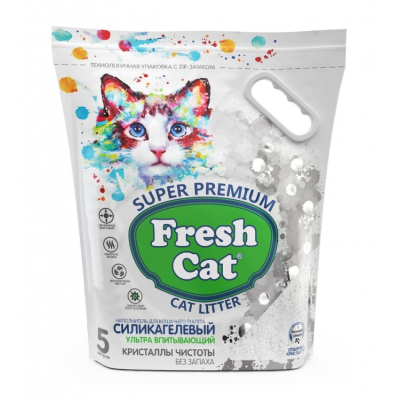 Fresh Cat - силикагелевый наполнитель для кошачьего туалета "Кристаллы чистоты"