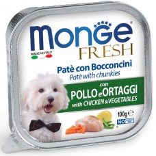 Monge Pate Fresh Chicken & Vegetables - влажный корм для собак, паштет с курицей и овощами (100 г)